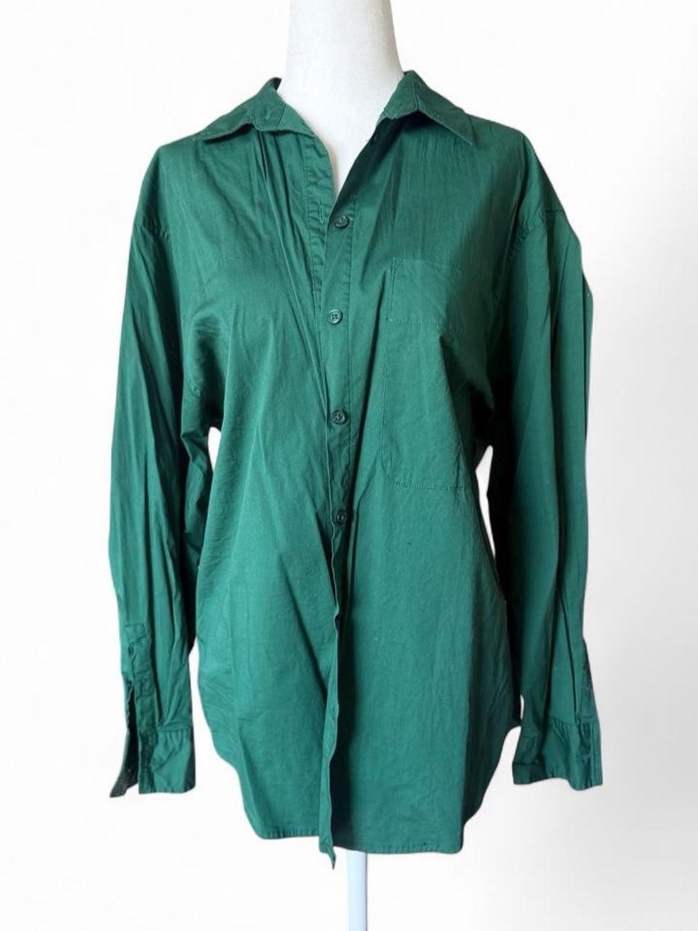 Women's Forest Green Button-Down Shirt